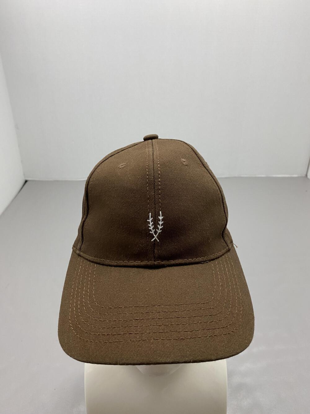 Hat Cap Strap Back One Size Brown Twill Baseball Cap Mens Adjustable Breathable